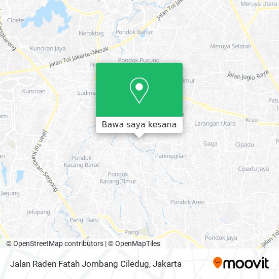 Peta Jalan Raden Fatah Jombang Ciledug