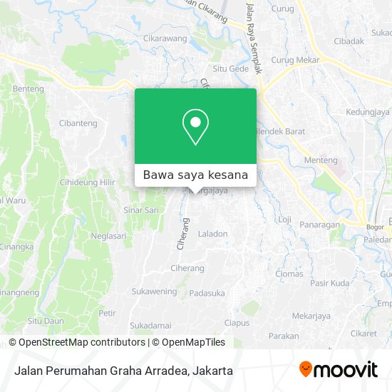 Peta Jalan Perumahan Graha Arradea