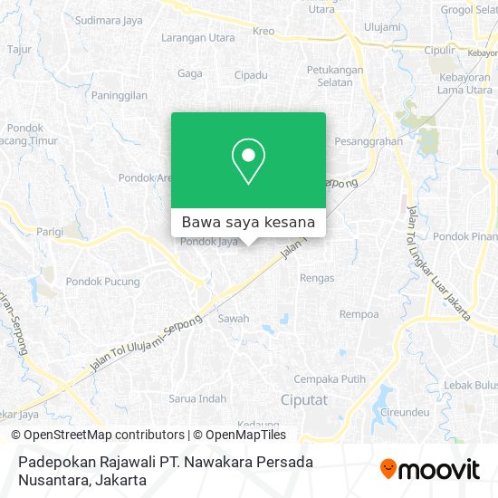 Peta Padepokan Rajawali PT. Nawakara Persada Nusantara