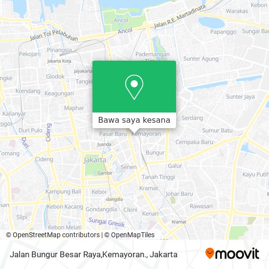 Peta Jalan Bungur Besar Raya,Kemayoran.