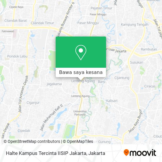 Peta Halte Kampus Tercinta IISIP Jakarta