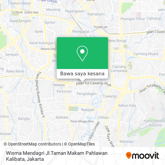 Peta Wisma Mendagri Jl.Taman Makam Pahlawan Kalibata