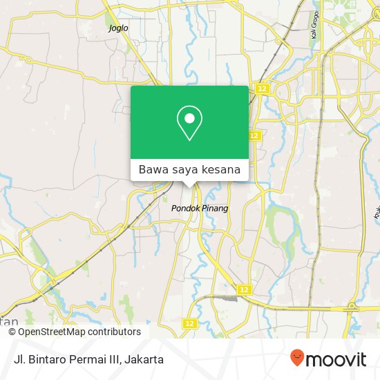 Peta Jl. Bintaro Permai III