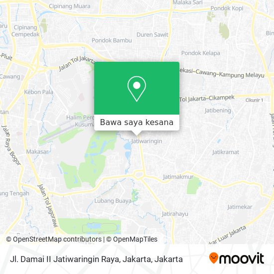 Peta Jl. Damai II Jatiwaringin Raya, Jakarta