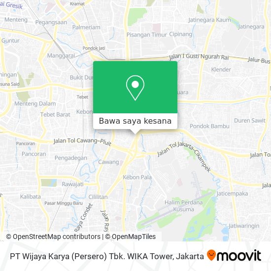 Peta PT Wijaya Karya (Persero) Tbk. WIKA Tower