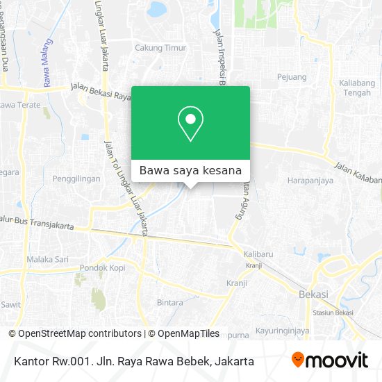 Peta Kantor Rw.001. Jln. Raya Rawa Bebek