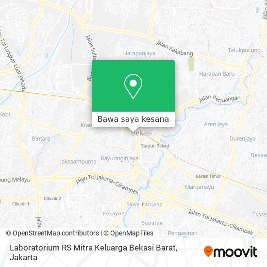Peta Laboratorium RS Mitra Keluarga Bekasi Barat