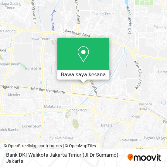 Peta Bank DKI Walikota Jakarta Timur (Jl.Dr Sumarno)