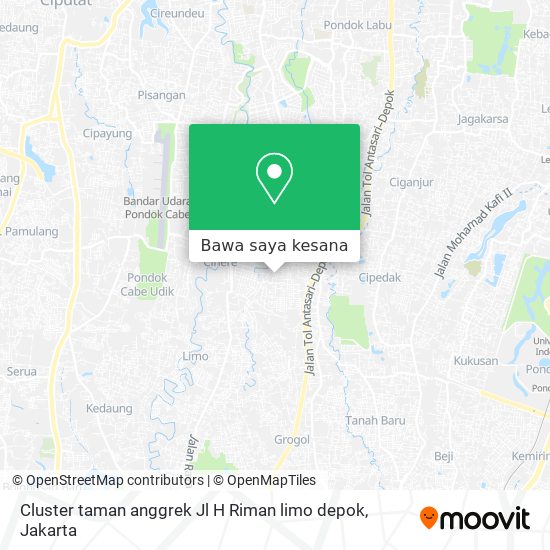 Peta Cluster taman anggrek Jl H Riman limo depok