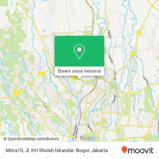 Peta Mitra10, Jl. KH Sholeh Iskandar. Bogor