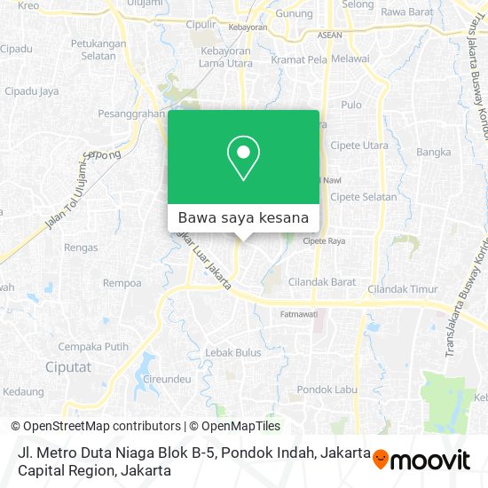 Peta Jl. Metro Duta Niaga Blok B-5, Pondok Indah, Jakarta Capital Region