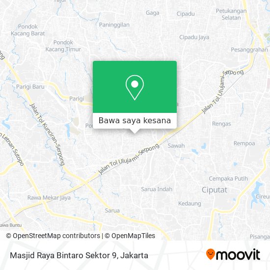 Peta Masjid Raya Bintaro Sektor 9