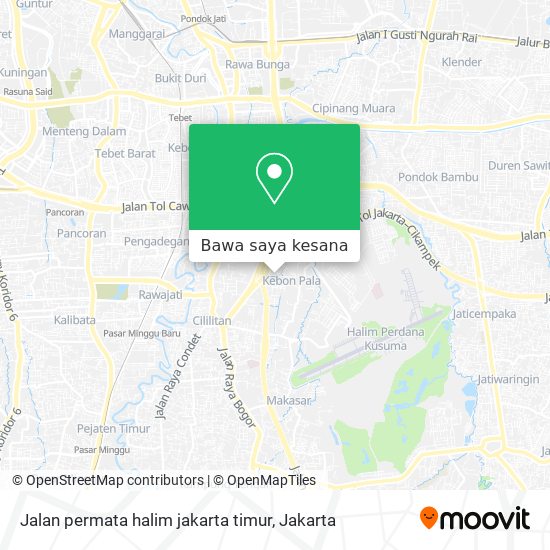 Peta Jalan permata halim jakarta timur