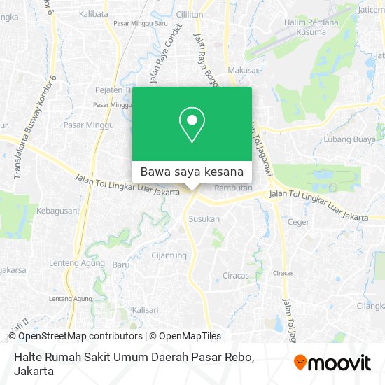 Peta Halte Rumah Sakit Umum Daerah Pasar Rebo