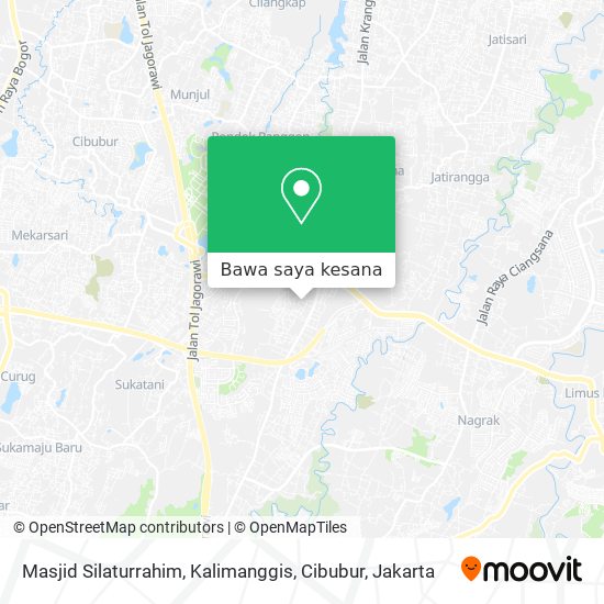 Peta Masjid Silaturrahim, Kalimanggis, Cibubur