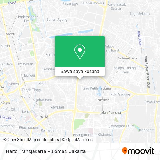 Peta Halte Transjakarta Pulomas