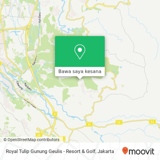 Peta Royal Tulip Gunung Geulis - Resort & Golf