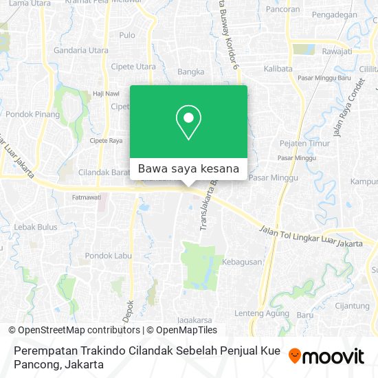 Peta Perempatan Trakindo Cilandak Sebelah Penjual Kue Pancong