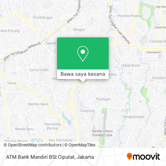 Peta ATM Bank Mandiri BSI  Ciputat