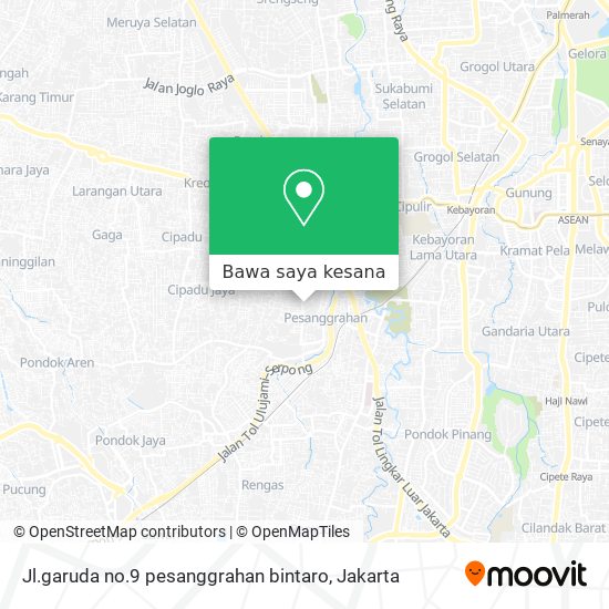Peta Jl.garuda no.9 pesanggrahan bintaro