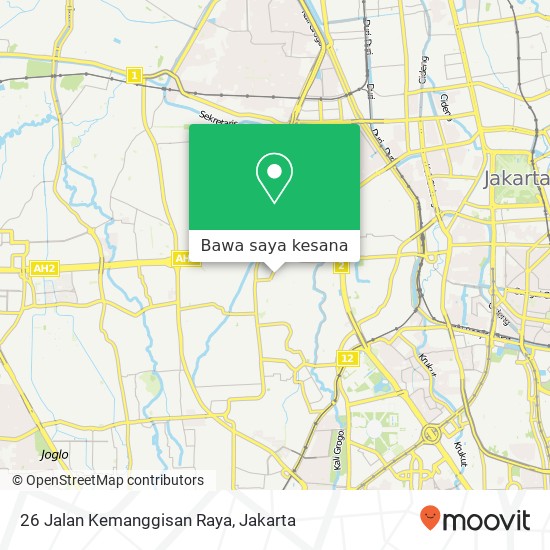 Peta 26 Jalan Kemanggisan Raya