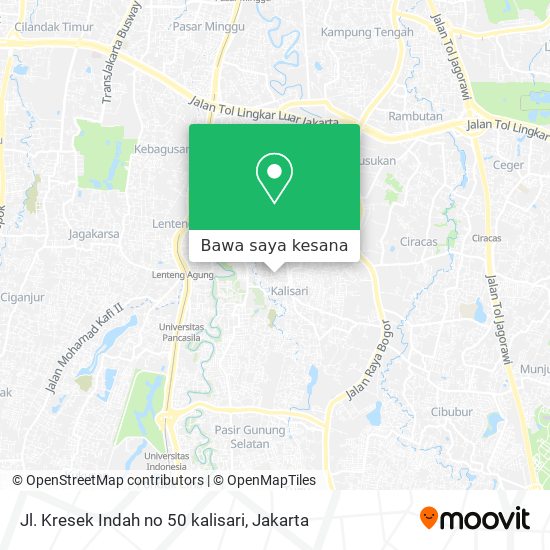 Peta Jl. Kresek Indah no 50 kalisari