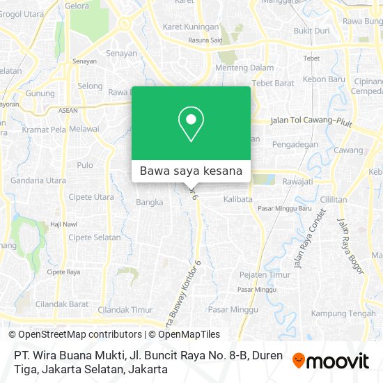 Peta PT. Wira Buana Mukti, Jl. Buncit Raya No. 8-B, Duren Tiga, Jakarta Selatan