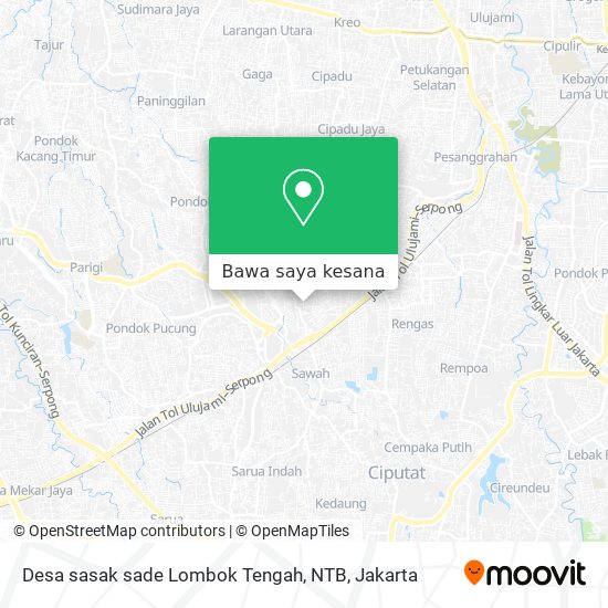 Peta Desa sasak sade Lombok Tengah, NTB