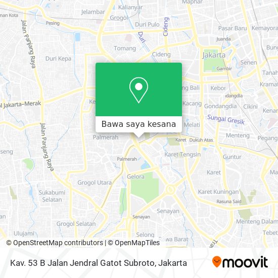 Peta Kav. 53 B Jalan Jendral Gatot Subroto