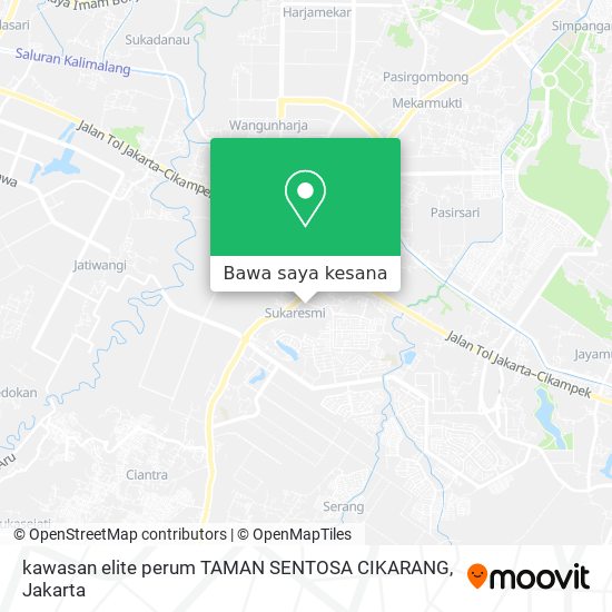 Peta kawasan elite perum TAMAN SENTOSA CIKARANG
