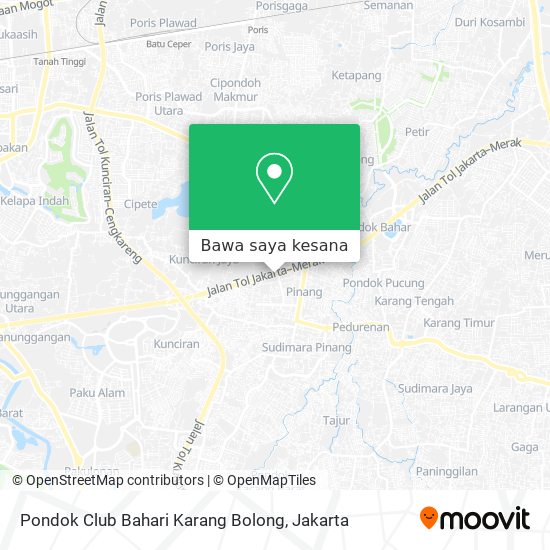 Peta Pondok Club Bahari Karang Bolong