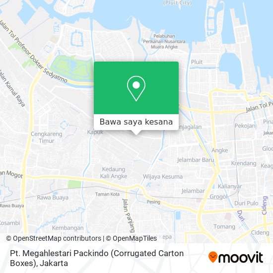 Peta Pt. Megahlestari Packindo (Corrugated Carton Boxes)