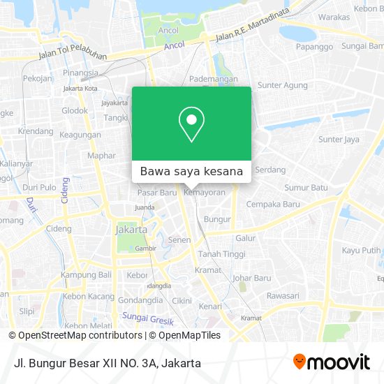 Peta Jl. Bungur Besar XII NO. 3A