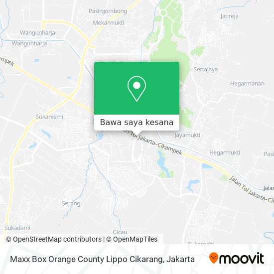 Cara ke Maxx Box Orange County Lippo Cikarang di Bekasi menggunakan Bis