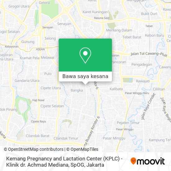 Peta Kemang Pregnancy and Lactation Center (KPLC) - Klinik dr. Achmad Mediana, SpOG