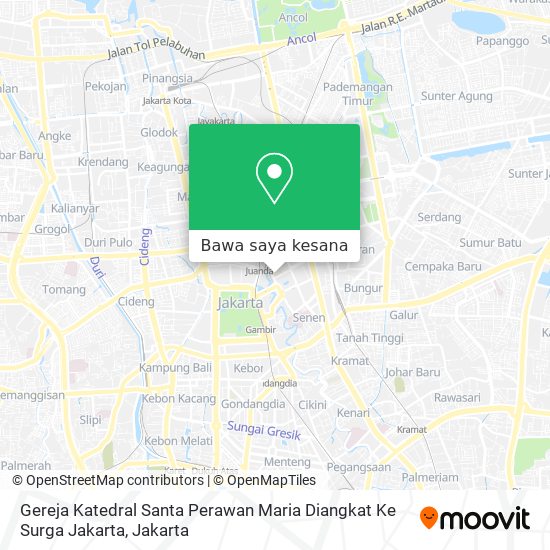 Peta Gereja Katedral Santa Perawan Maria Diangkat Ke Surga Jakarta
