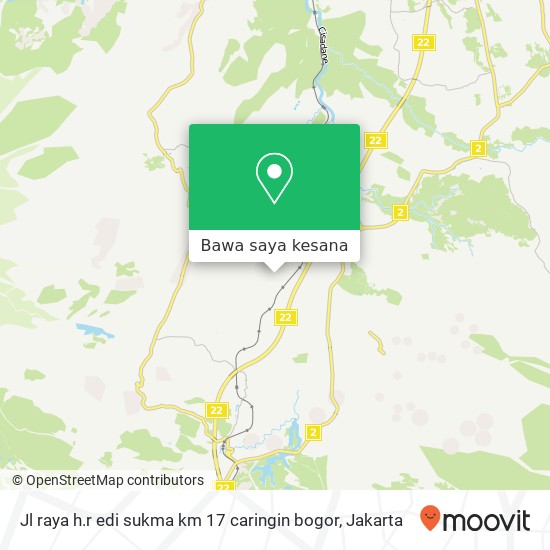 Peta Jl raya h.r edi sukma km 17 caringin bogor