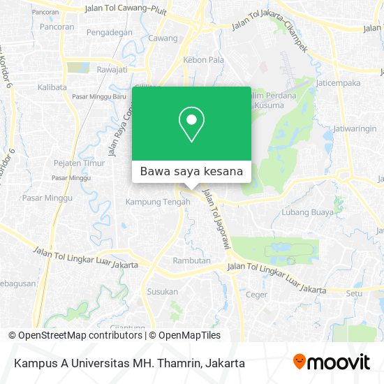 Peta Kampus A Universitas MH. Thamrin