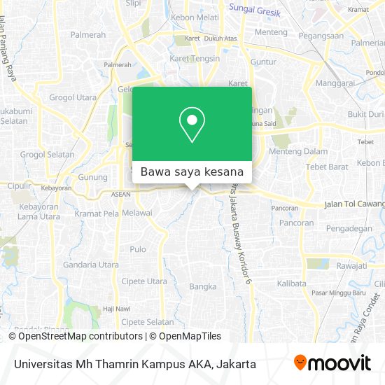 Peta Universitas Mh Thamrin Kampus AKA