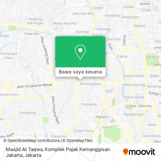 Peta Masjid At Taqwa, Komplek Pajak Kemanggisan Jakarta