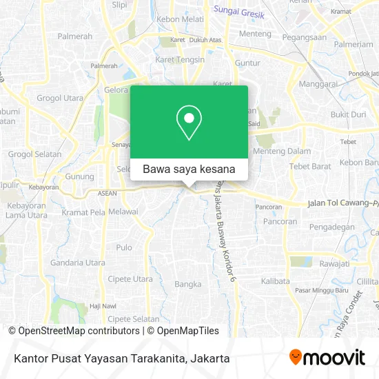 Peta Kantor Pusat Yayasan Tarakanita