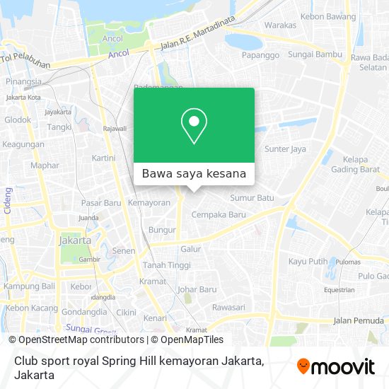 Peta Club sport royal Spring Hill kemayoran Jakarta