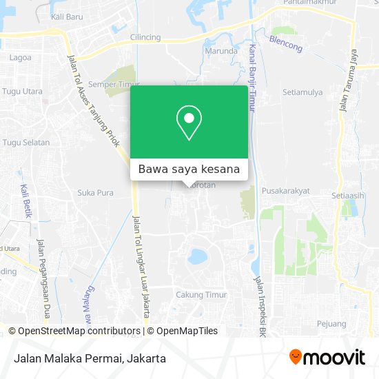 Peta Jalan Malaka Permai