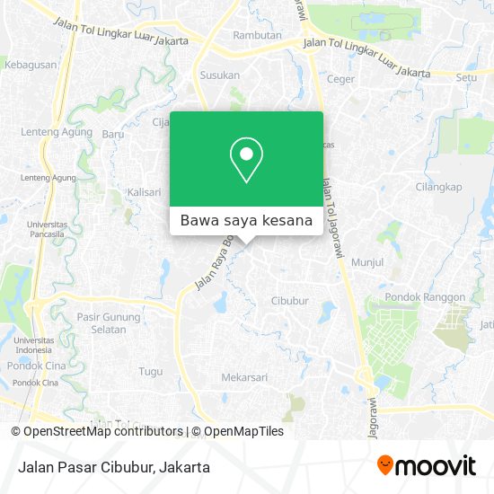 Peta Jalan Pasar Cibubur