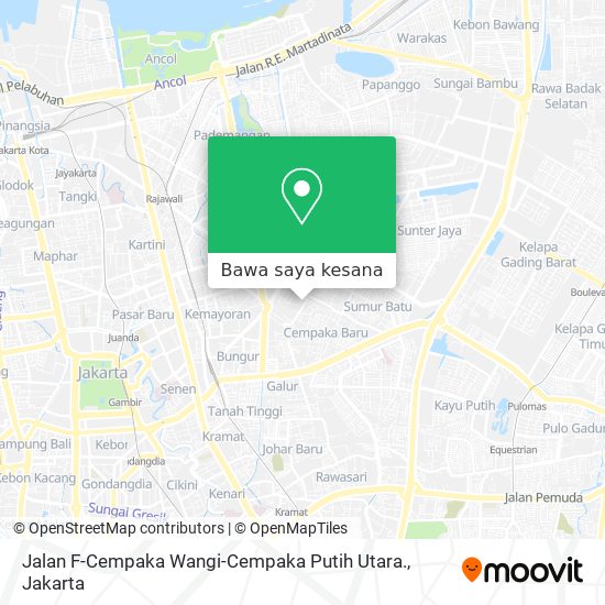 Peta Jalan F-Cempaka Wangi-Cempaka Putih Utara.