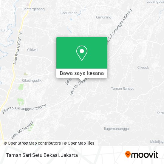 Peta Taman Sari Setu Bekasi