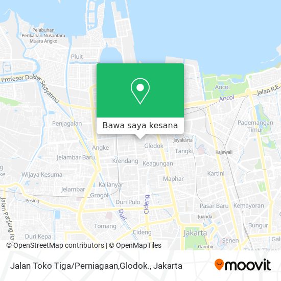 Peta Jalan Toko Tiga / Perniagaan,Glodok.