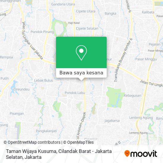 Peta Taman Wijaya Kusuma, Cilandak Barat - Jakarta Selatan