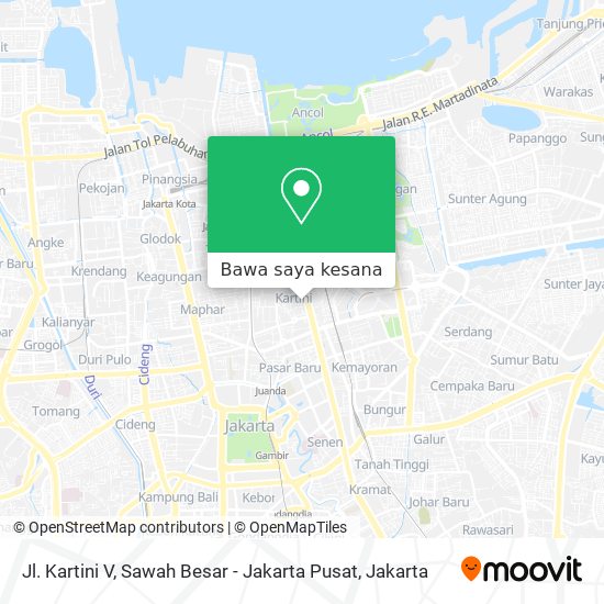 Peta Jl. Kartini V, Sawah Besar - Jakarta Pusat