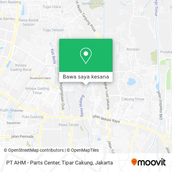 Peta PT AHM - Parts Center, Tipar Cakung